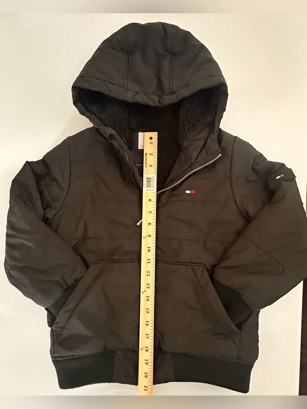 Tommy Hilfiger Kids Black Hooded Puffer Jacket
